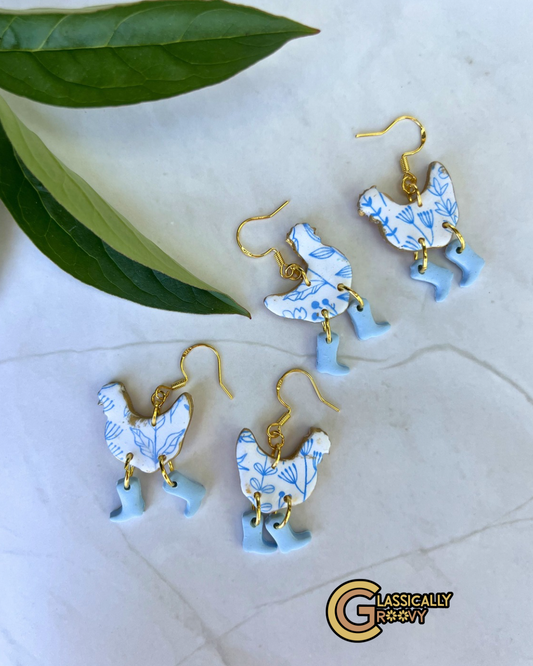 Heirloom Chicken Earrings