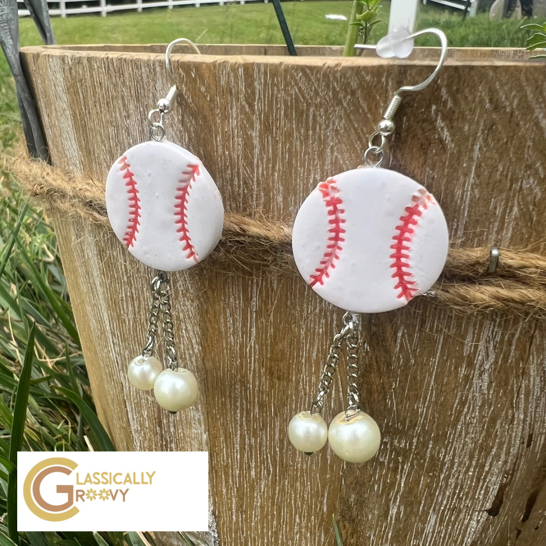 Baseball Earrings