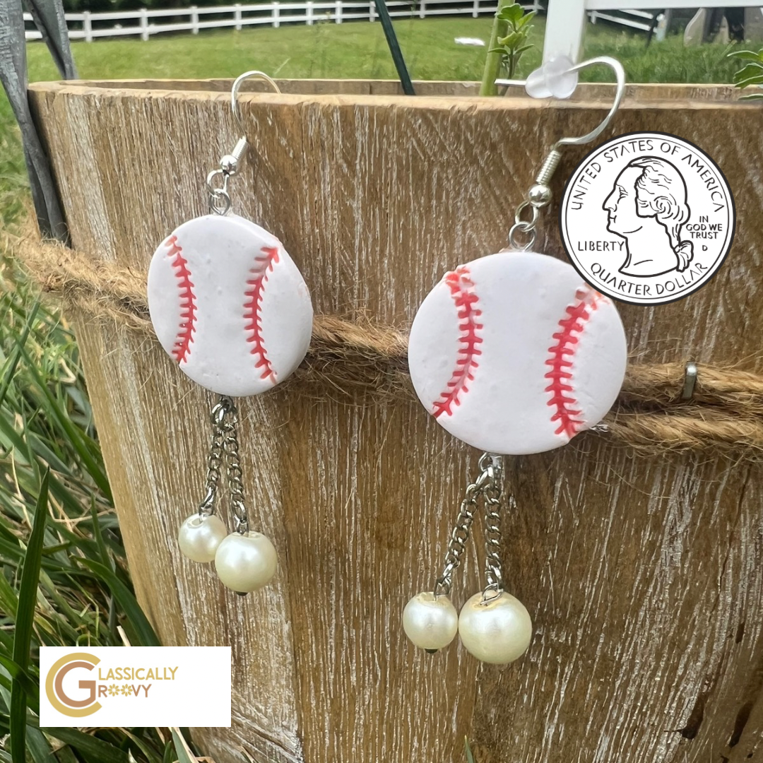 Baseball Earrings