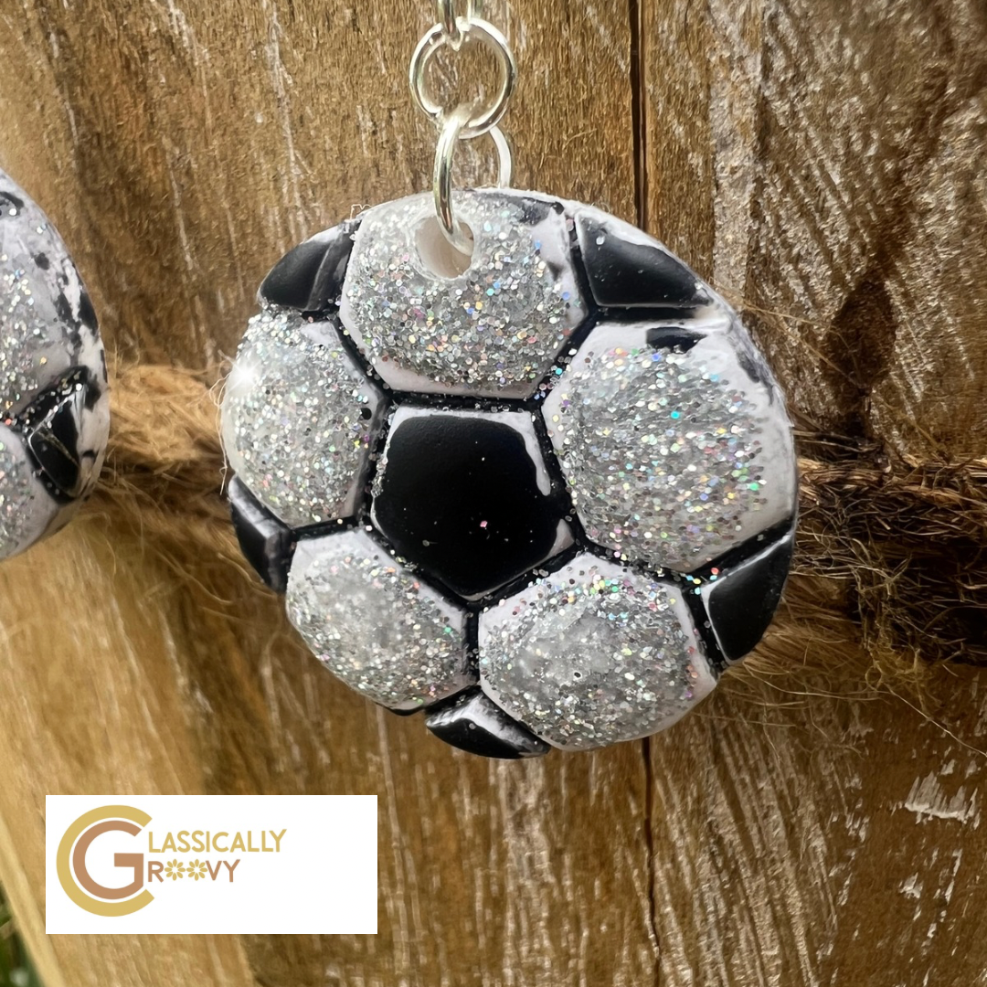 Sparkling Soccer Earrings