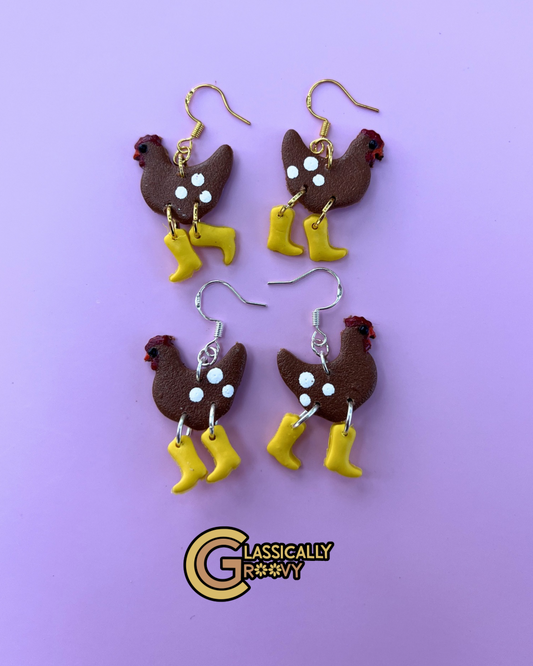 Brown chickens w/ Boots