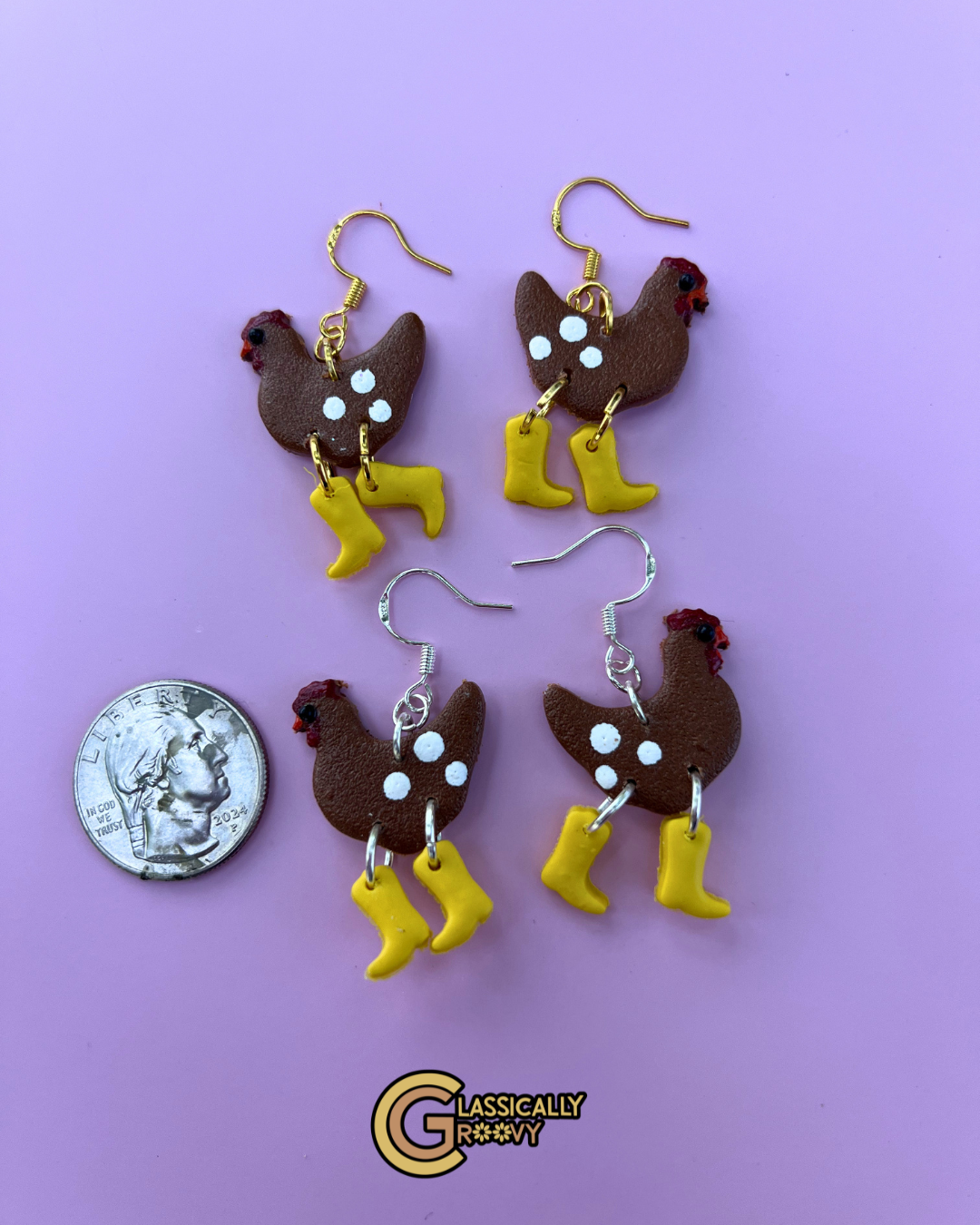 Brown chickens w/ Boots