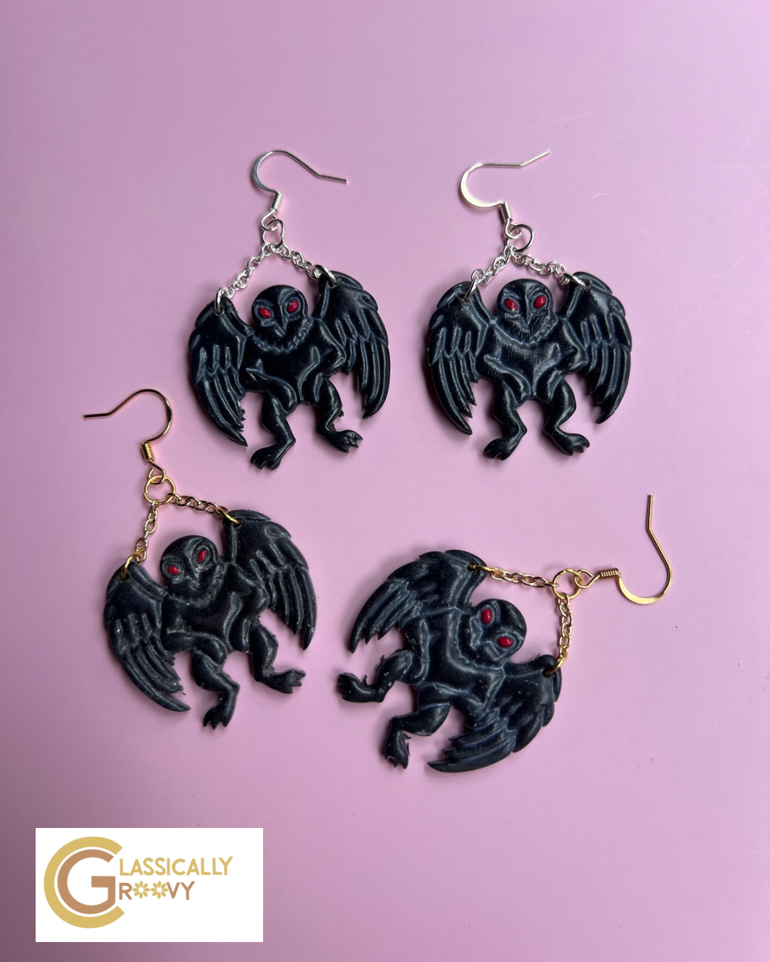 Mothman Earrings