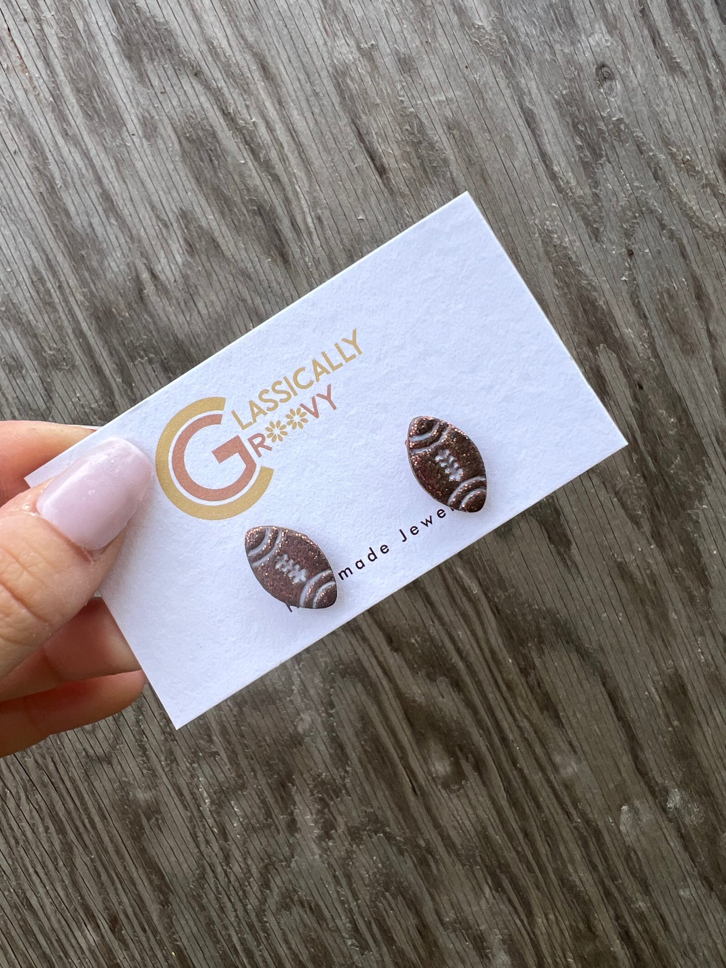 Football Stud Earrings
