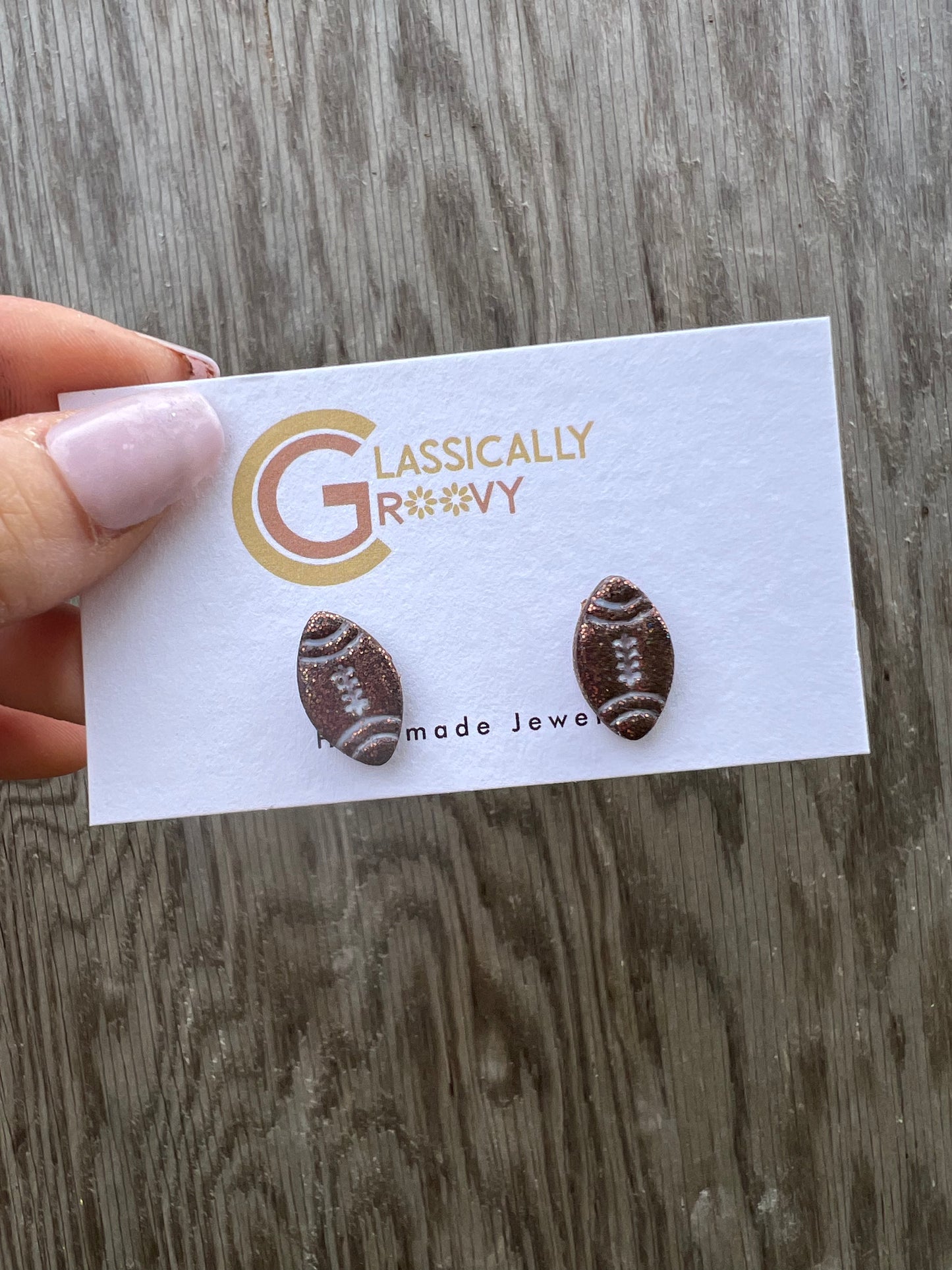 Football Stud Earrings
