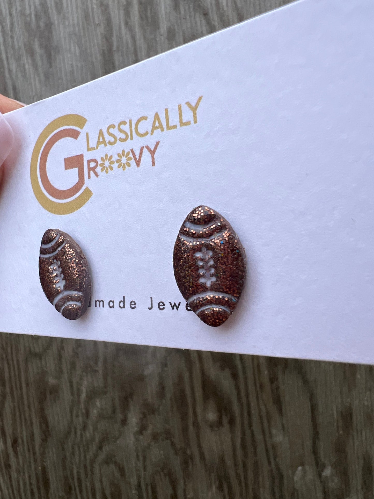 Football Stud Earrings