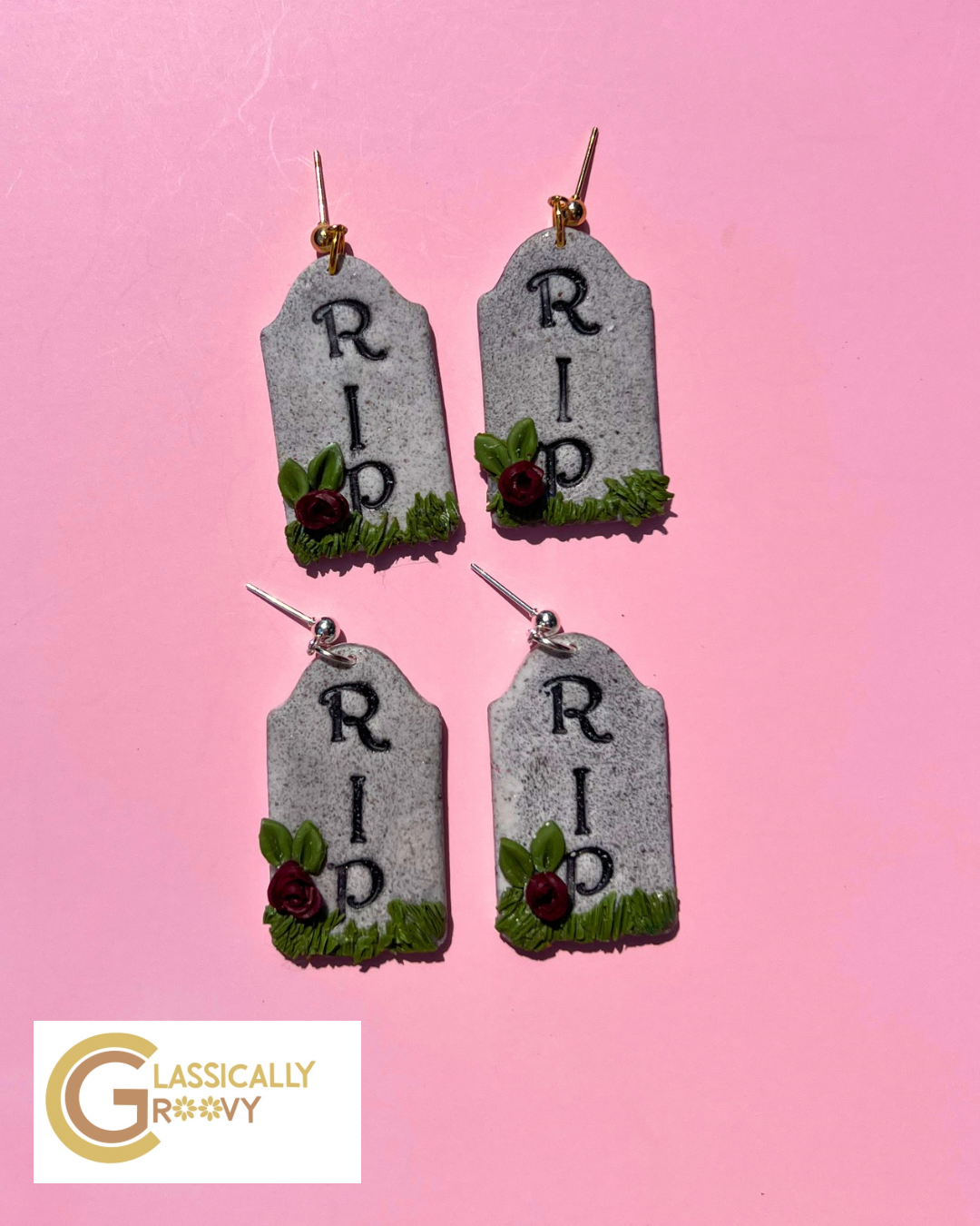 Headstone Earrings