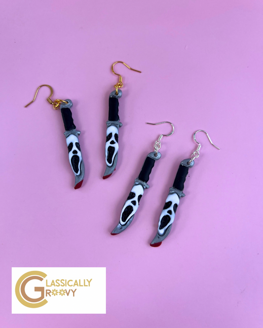 Knife Face Earrings