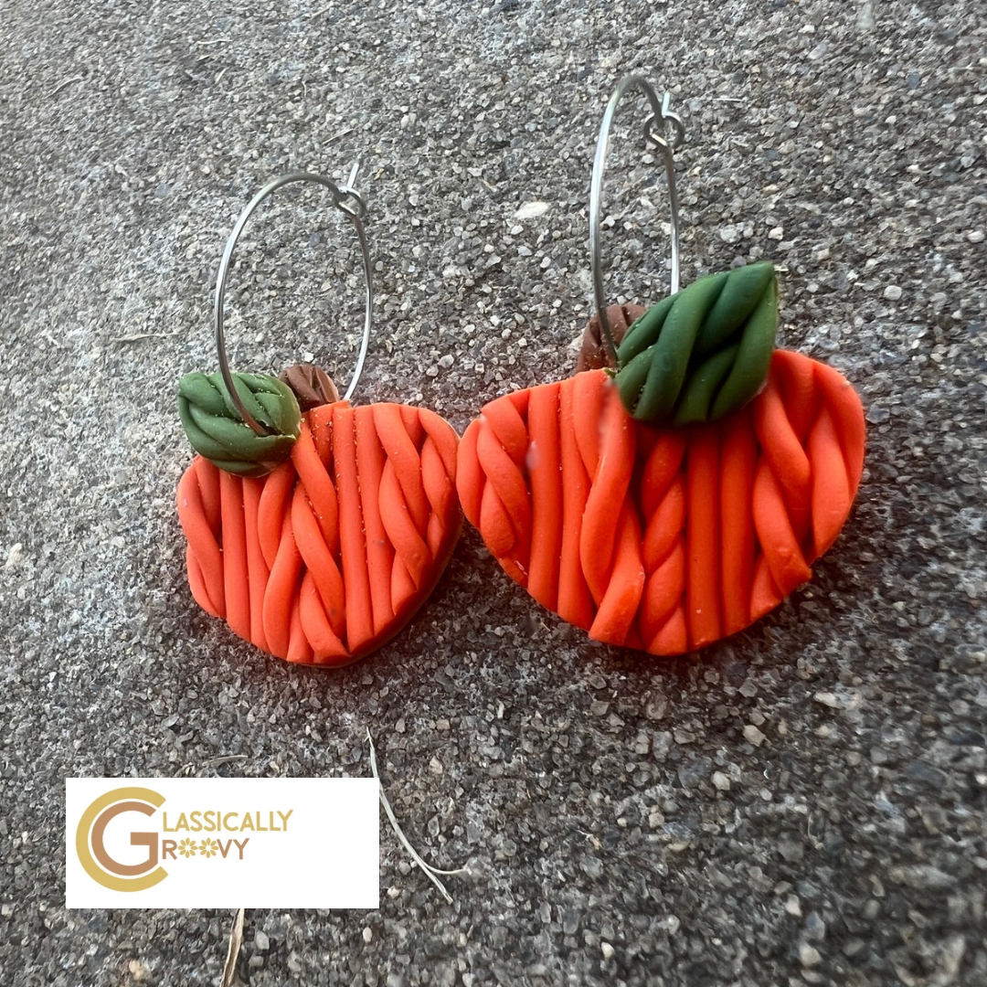 Sweater Pumpkin Earrings