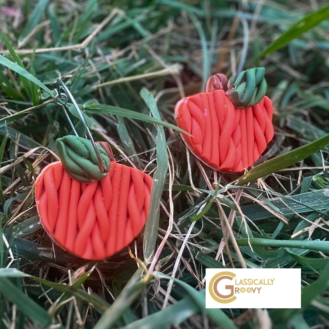 Sweater Pumpkin Earrings