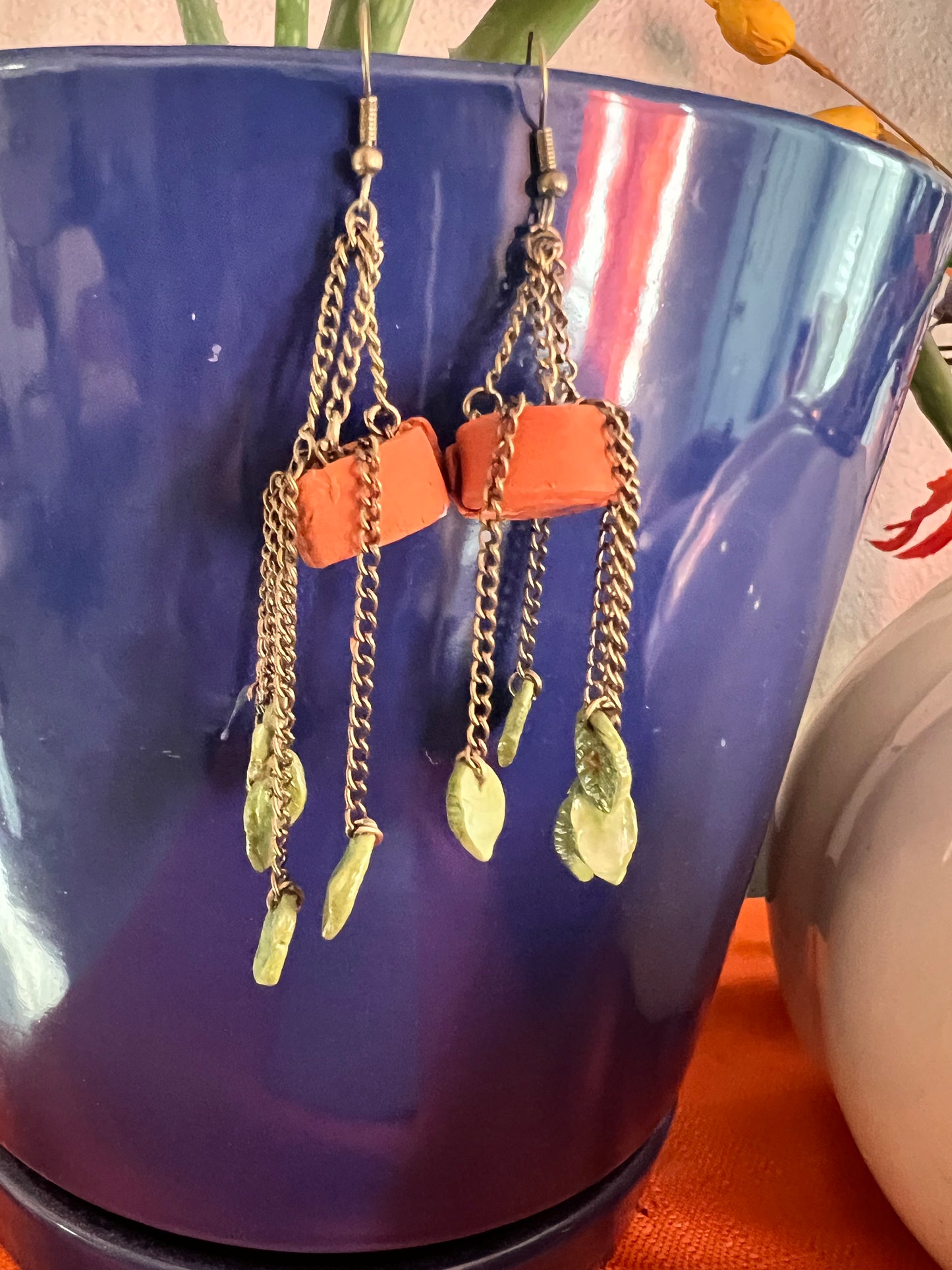 Hanging Pot Earrings