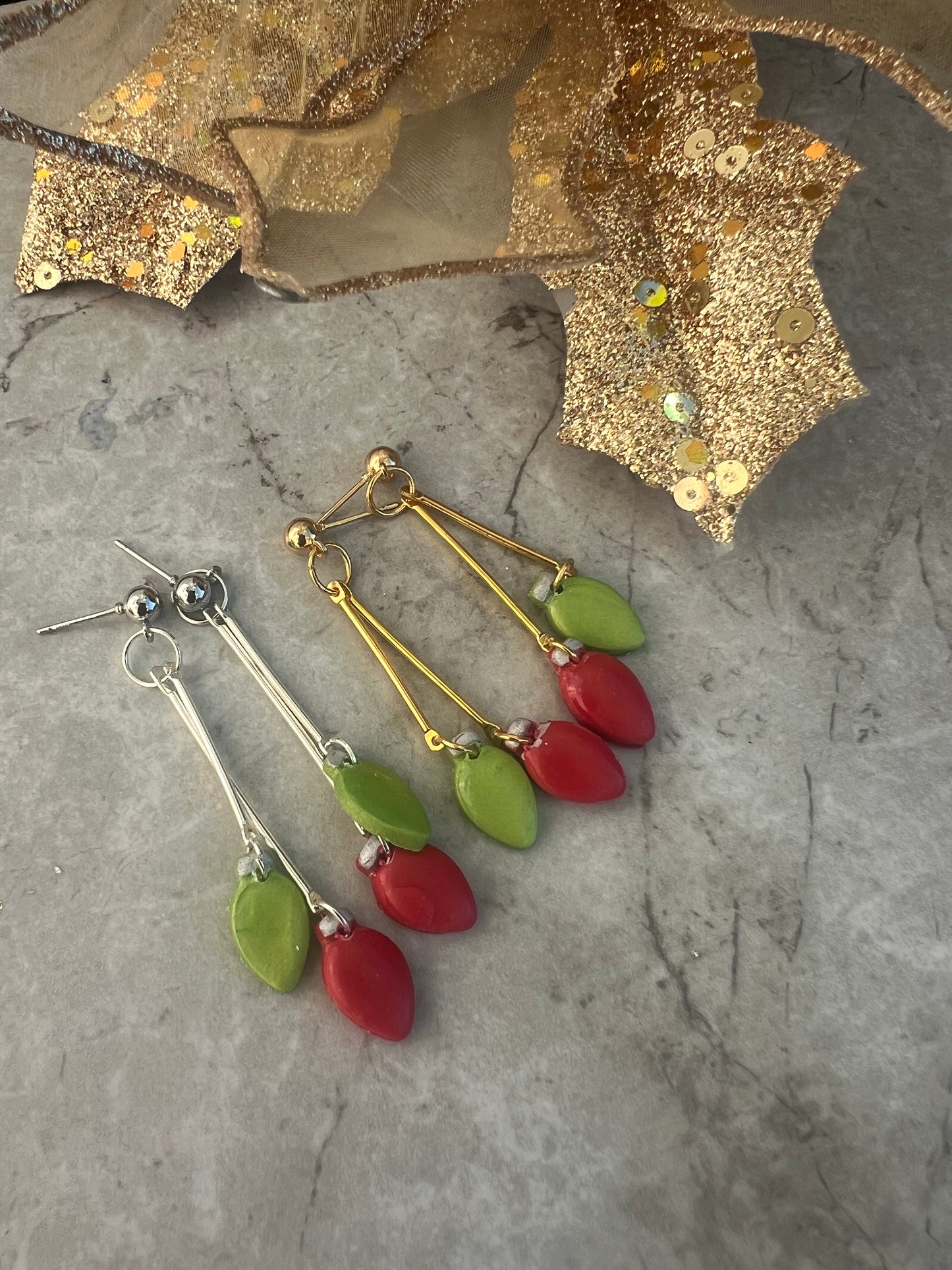 Christmas Lights Earrings