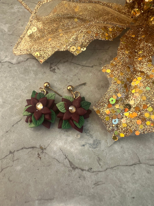 Poinsettia Fancy Studs