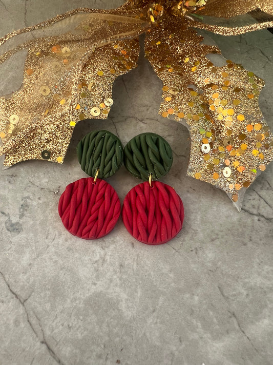 Holiday Knitted Earrings